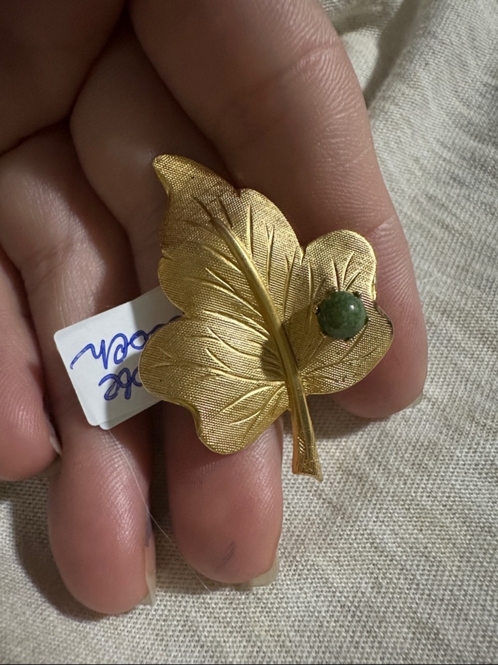 Gold Leaf Hobe Vintage Brooch